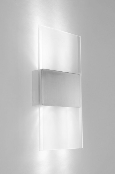Creating A Classy Bar Cart Wandlamp 70183: modern, aluminium, glas, wit opaalglas