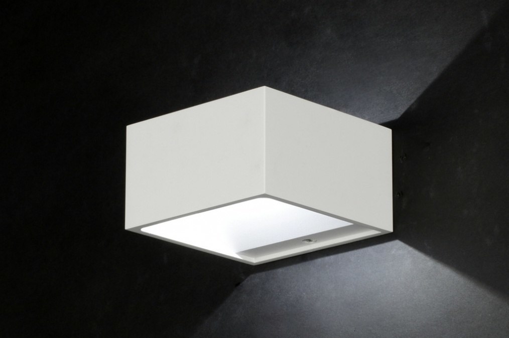 wandlamp 71050 modern, design, aluminium, wit Luxe Badkamer Wastafels ~ wandlamp 71050 modern, design, aluminium, wit