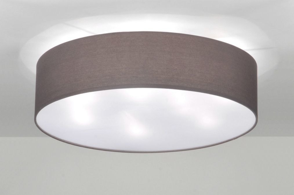 Plafondlamp 71392: modern, grijs, stof, rond Keuken Plafondlampen : Plafondlamp 71392: modern, grijs, stof, rond