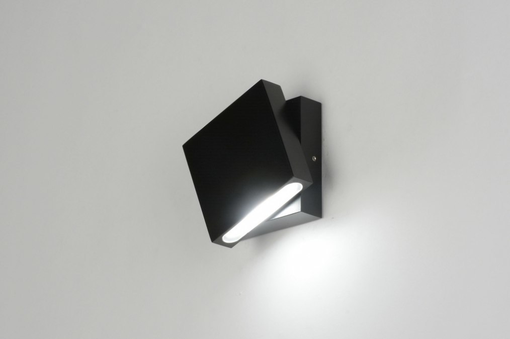 wandlamp 71974 modern, design, aluminium, zwart Grote Wasbak Badkamer ~ wandlamp 71974 modern, design, aluminium, zwart