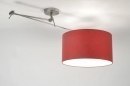 bekijk hanglamp-30008-modern-staal_-_rvs-stof-rood-rond