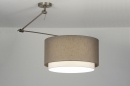 bekijk hanglamp-30146-modern-staal_-_rvs-stof-taupe-wit-rond