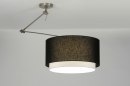 bekijk hanglamp-30148-modern-staal_-_rvs-stof-wit-zwart-rond