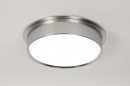 bekijk plafondlamp-63807-modern-staal_-_rvs-glas-wit_opaalglas-rond