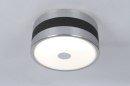bekijk plafondlamp-70553-modern-retro-geschuurd_aluminium-chroom-glas-wit_opaalglas-zwart-mat-rond