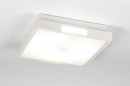 bekijk plafondlamp-71418-modern-metaal-kunststof_-_plexiglas-wit-mat-vierkant