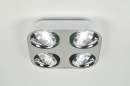 bekijk plafondlamp-84567-modern-design-metaal-chroom-wit-glans-vierkant