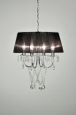 bekijk hanglamp-86054-metaal-chroom-stof-kristal-kristalglas-zwart-rond