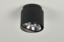 bekijk plafondlamp-86448-modern-design-metaal-zwart-mat-rond