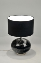 bekijk tafellamp-86981-modern-klassiek-staal_-_rvs-stof-glas-zwart-rond