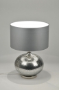 bekijk tafellamp-86982-modern-klassiek-staal_-_rvs-stof-glas-grijs-zilver-rond