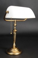 tafellamp 80716: klassiek, retro, brons, glas, roest, bruin, brons, wit, rond, rechthoekig ...