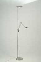 vloerlamp 83437: modern, chroom, rond ...