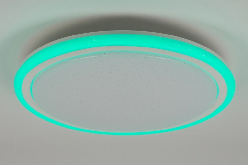 waarom niet sensatie experimenteel Plafondlamp 10894: Modern, Kunststof, Wit, RGB Multicolor