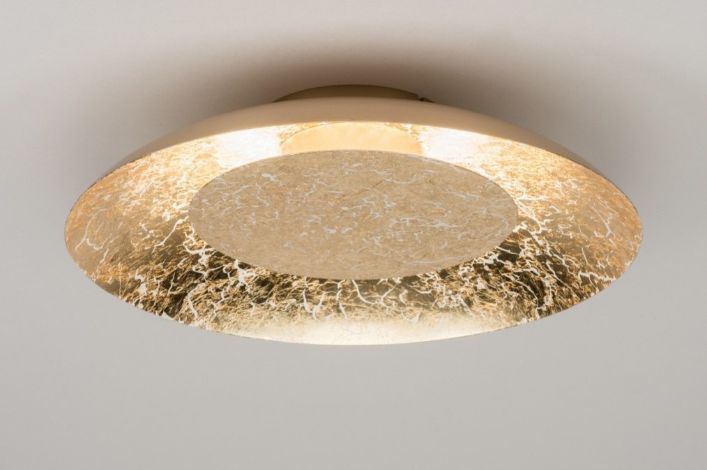 doolhof Bijbel Verbergen Plafondlamp 11608: Modern, Eigentijds Klassiek, Metaal, Goud