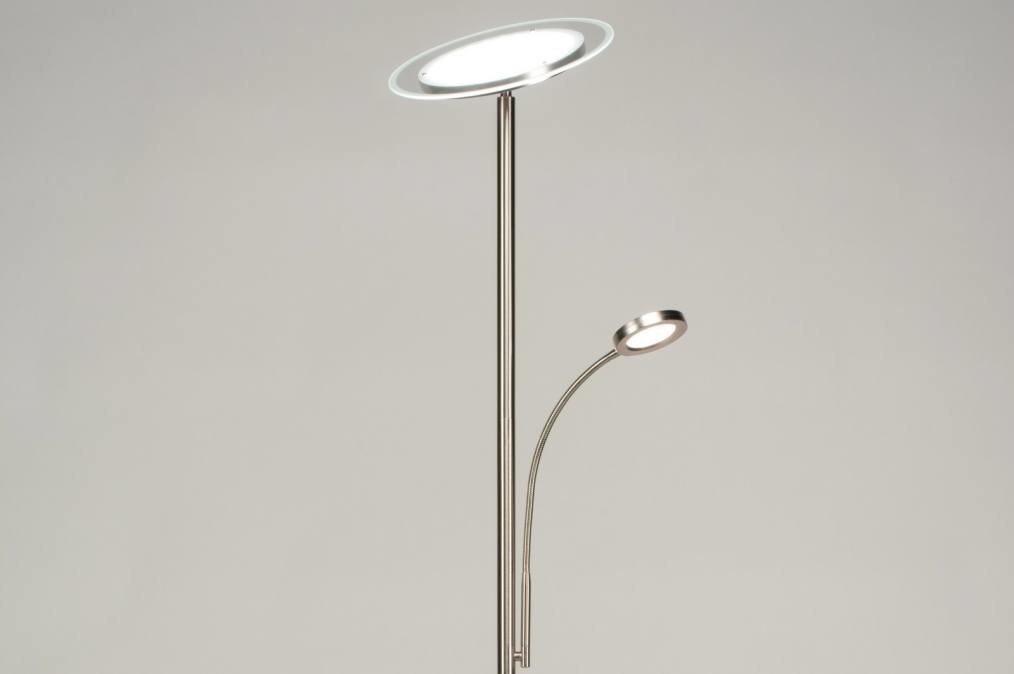 Vloerlamp modern staalgrijs metaal staal rvs