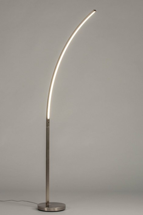 Verbeelding noorden had het niet door Staande Lamp 12826: Design, Modern, Staal Rvs, Metaal