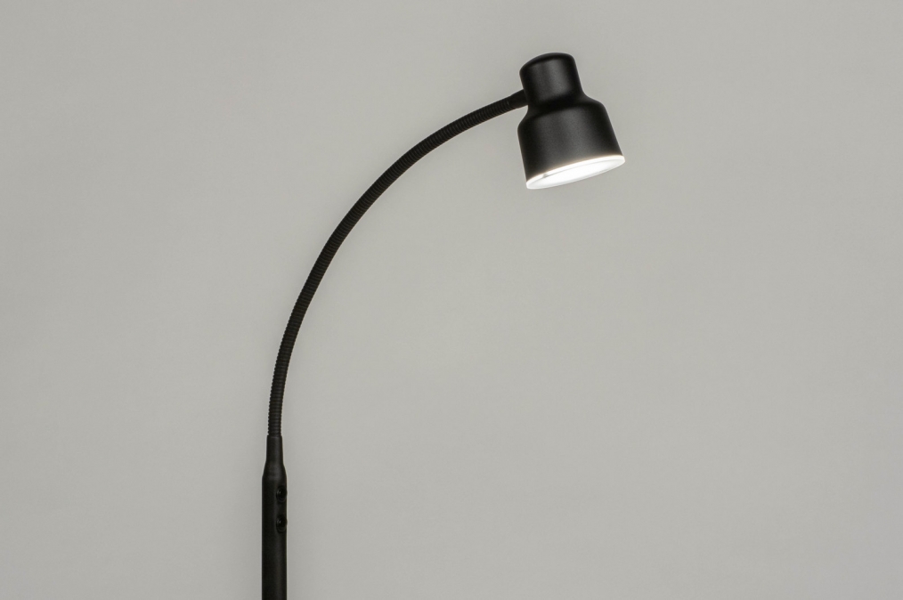Vloerlamp 12827: modern, metaal, zwart, mat #0