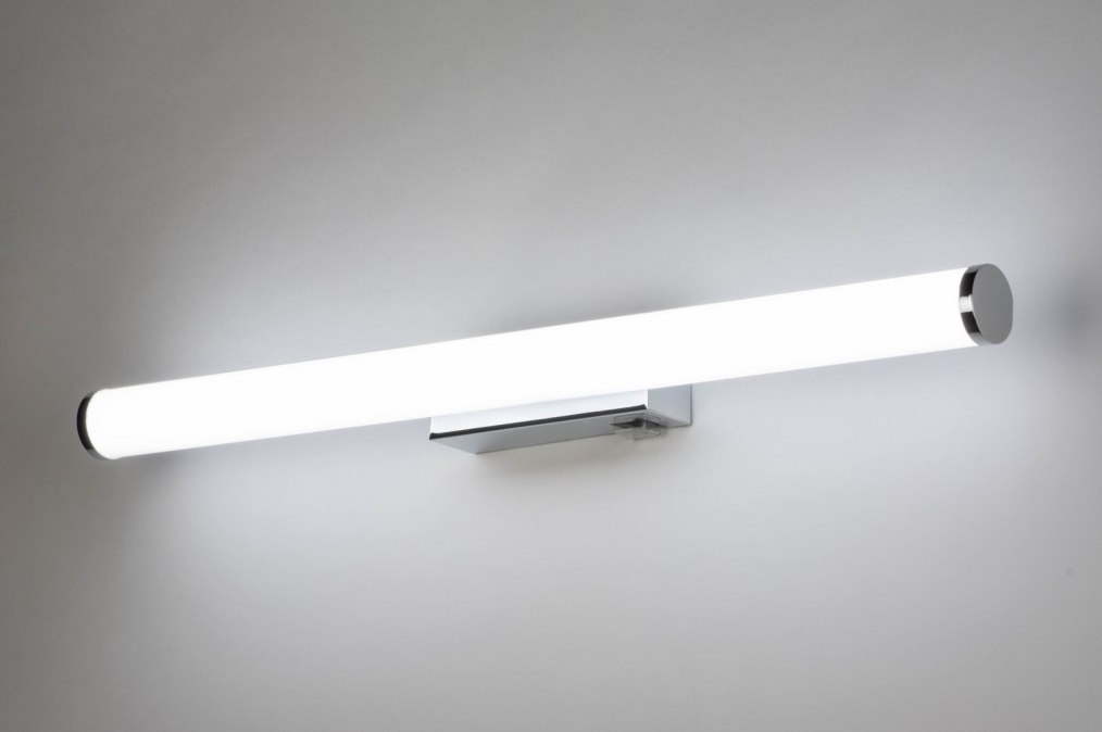 Wandleuchte 12862: Modern, Kunststoff, Weiss, Chrom