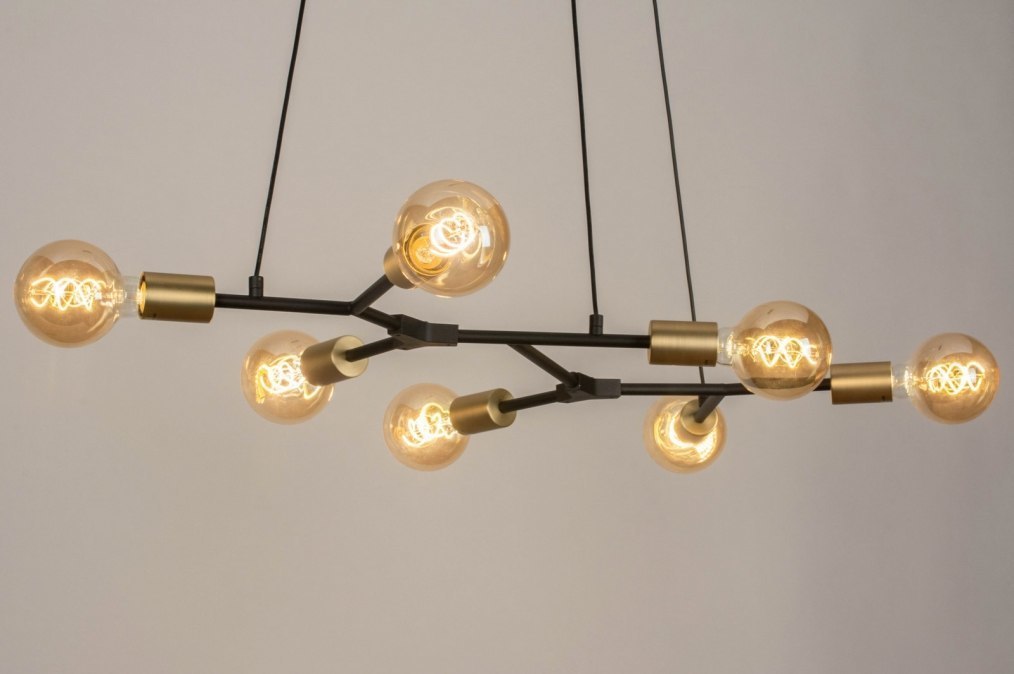 herten verhouding experimenteel Hanglamp 12977: Modern, Art Deco, Metaal, Zwart