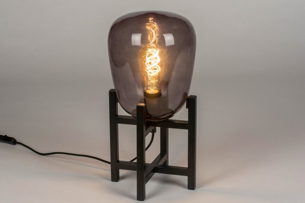 Tafellamp 13020: modern, retro, glas, metaal #0