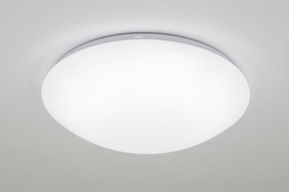 Christchurch Stralend Reorganiseren Plafondlamp 13244: Modern, Kunststof, Wit, Rond