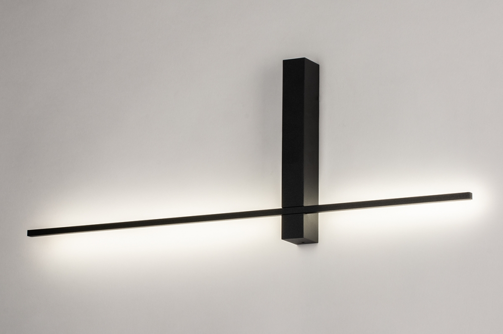 Wandlamp 14272: modern, aluminium, metaal, zwart #0