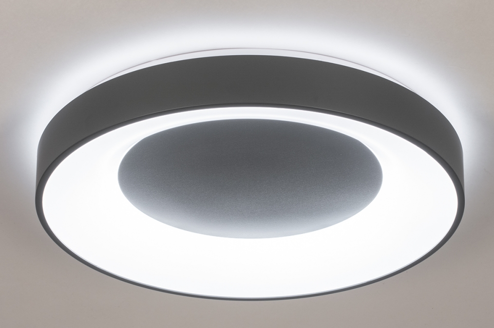 Plafondlamp 15129: modern, kunststof, metaal, zwart #0