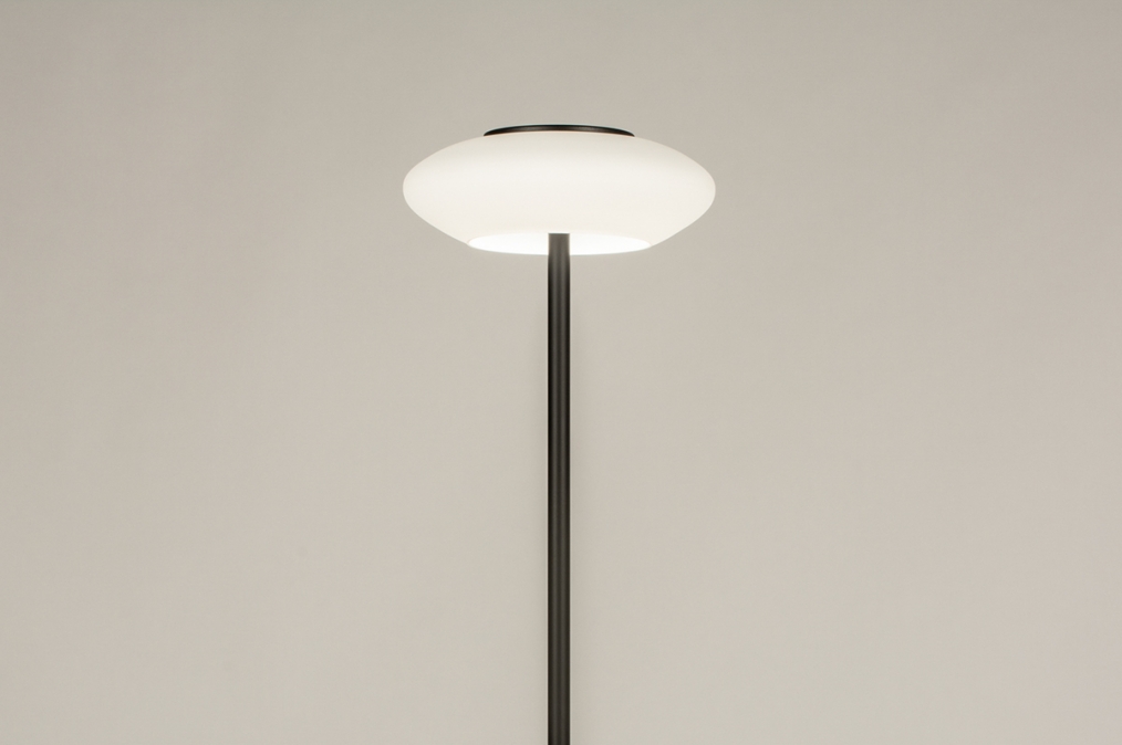 Vloerlamp 15167: design, modern, glas, wit opaalglas #0