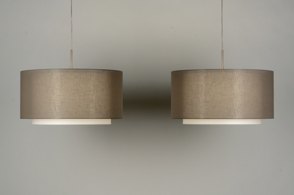 wohnzimmer taupe:Pendelleuchte 30143: Modern, Taupe, Stoff, Rund wohnzimmer taupe:Pendelleuchte 30143: Modern, Taupe, Stoff, Rund