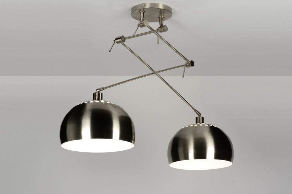 condoom Nutteloos Antagonisme Hanglamp 30306: Modern, Retro, Staal Rvs, Metaal