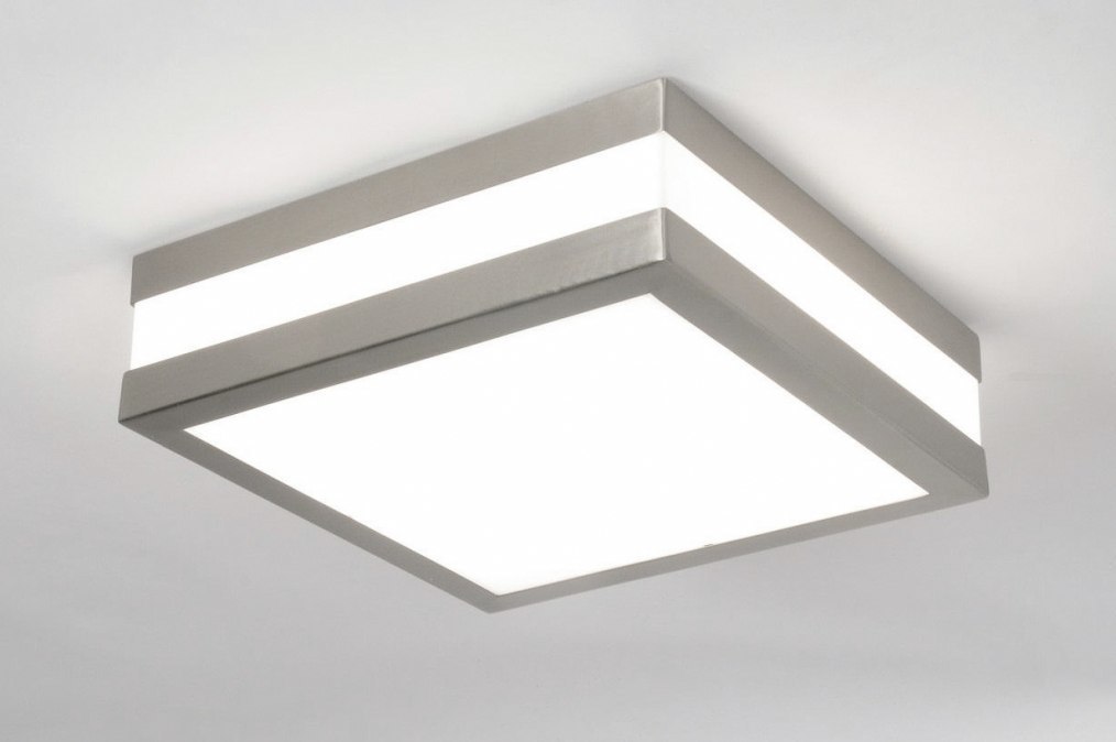 gek Verlaten Perceptie Plafondlamp 30384: Modern, Staal Rvs, Kunststof, Polycarbonaat