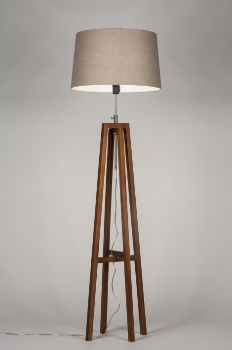 Staande Lamp Modern, Eigentijds Klassiek, Hout