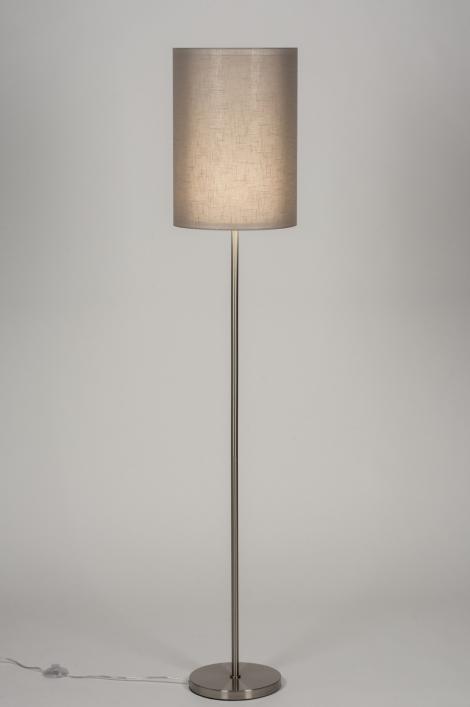 Staande Lamp 30633: Modern, Landelijk Rustiek, Taupe, Staal Rvs Staande Lamp 30633: Modern, Landelijk Rustiek, Taupe, Staal Rvs