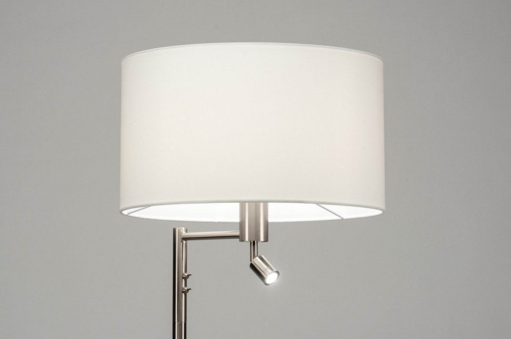 Aangenaam kennis te maken Voorbijganger Onderdrukking Vloerlamp 30776: Modern, Staal Rvs, Stof, Metaal