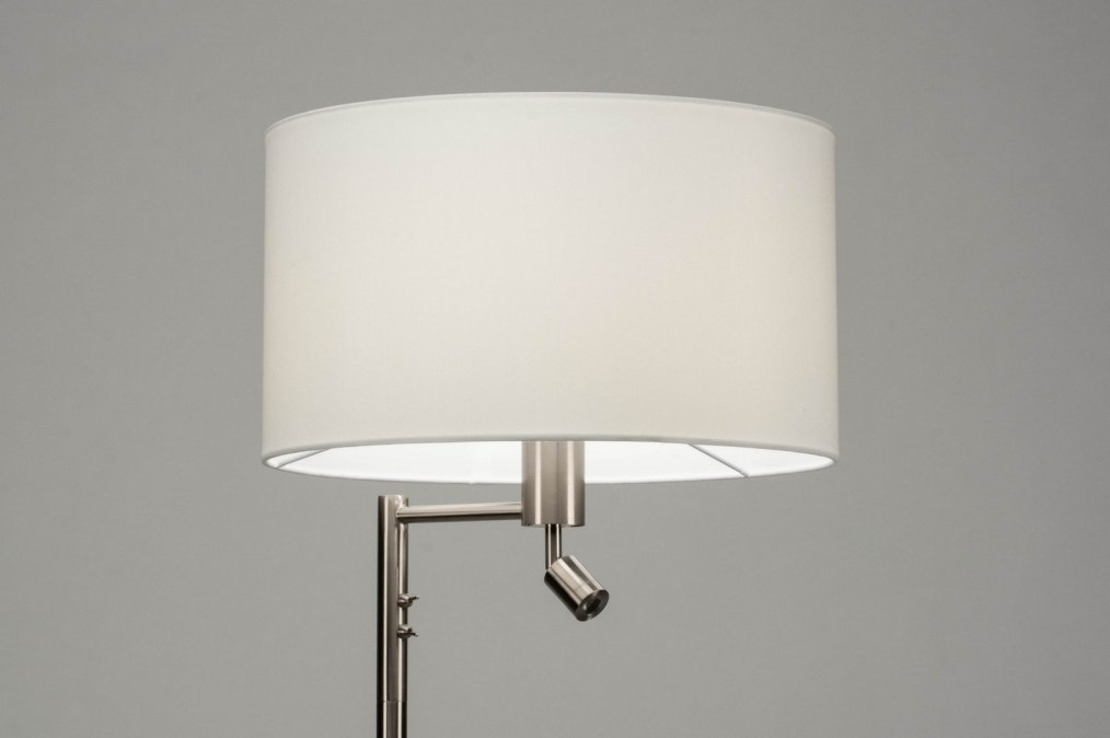 Een nacht slim zwemmen Staande Lamp 30776: Modern, Staal Rvs, Stof, Metaal