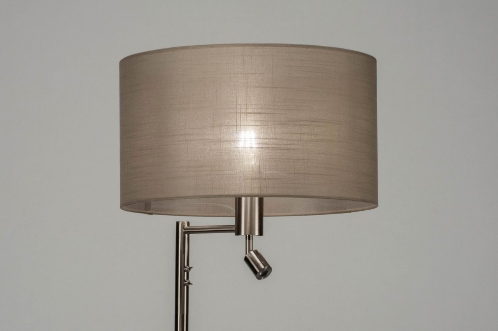 Zenuwinzinking Vertrouwen Aanhankelijk Staande Lamp 30777: Modern, Staal Rvs, Stof, Metaal