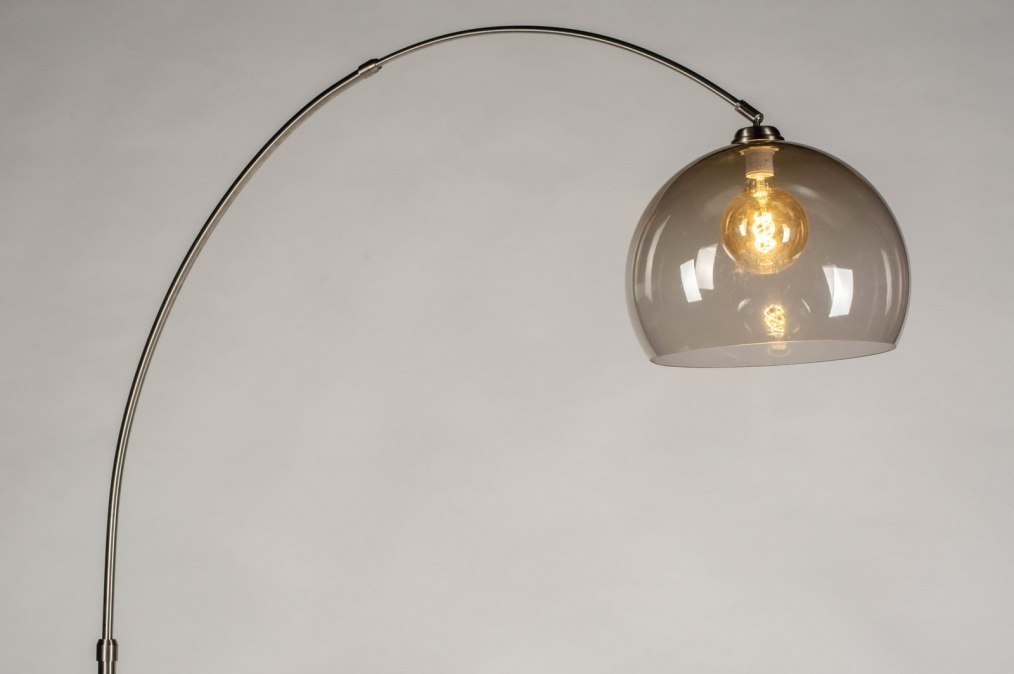 Floor lamp 30801: modern, retro, glass, stainless steel #0