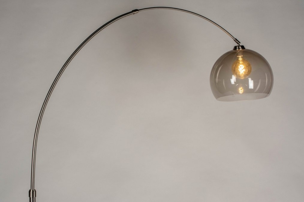 Bourgeon Conventie Festival Vloerlamp 30801: Modern, Retro, Staal Rvs, Kunststof