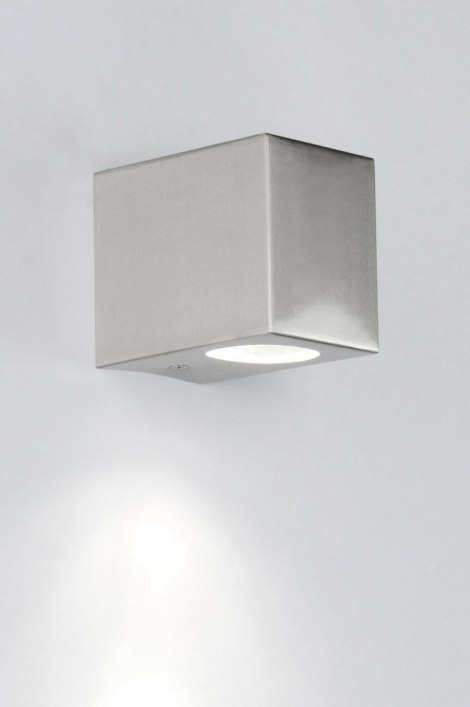 Bij elkaar passen De Alpen vertrouwen Buitenlamp 30829: Modern, Staal Rvs, Aluminium, Staalgrijs