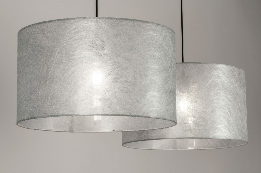 warm Weigering rijkdom Hanglamp 30859: Modern, Eigentijds Klassiek, Stof, Metaal