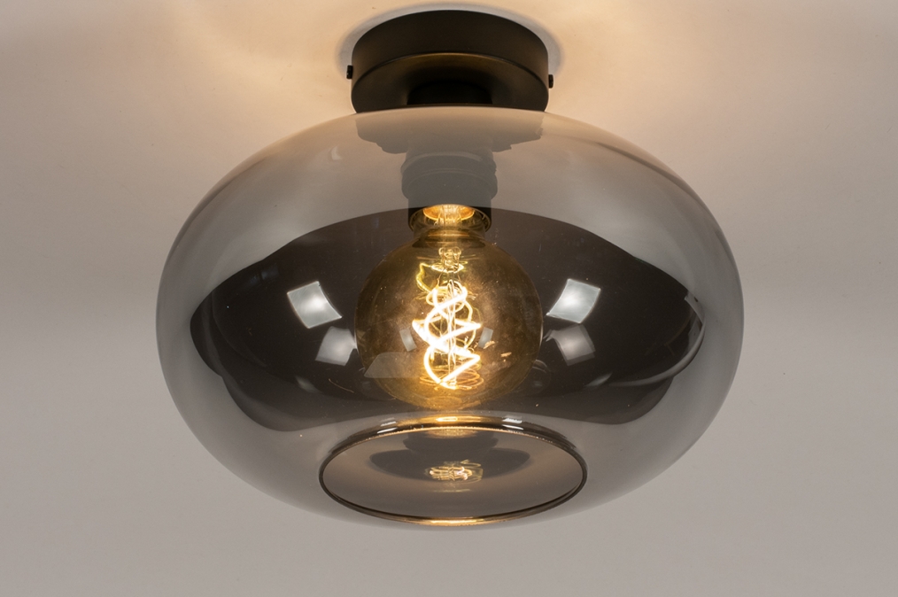 achterlijk persoon contrast pauze Plafondlamp 31002: Modern, Eigentijds Klassiek, Glas, Metaal