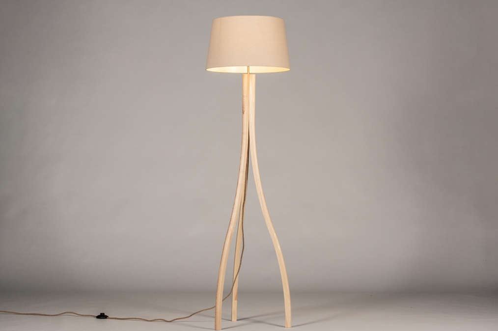 Vloerlamp 31059: landelijk, modern, hout, licht hout #0