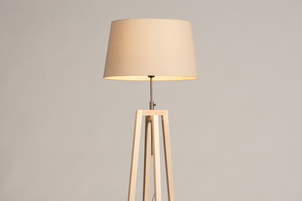 Vloerlamp 31125: landelijk, modern, hout, licht hout #0