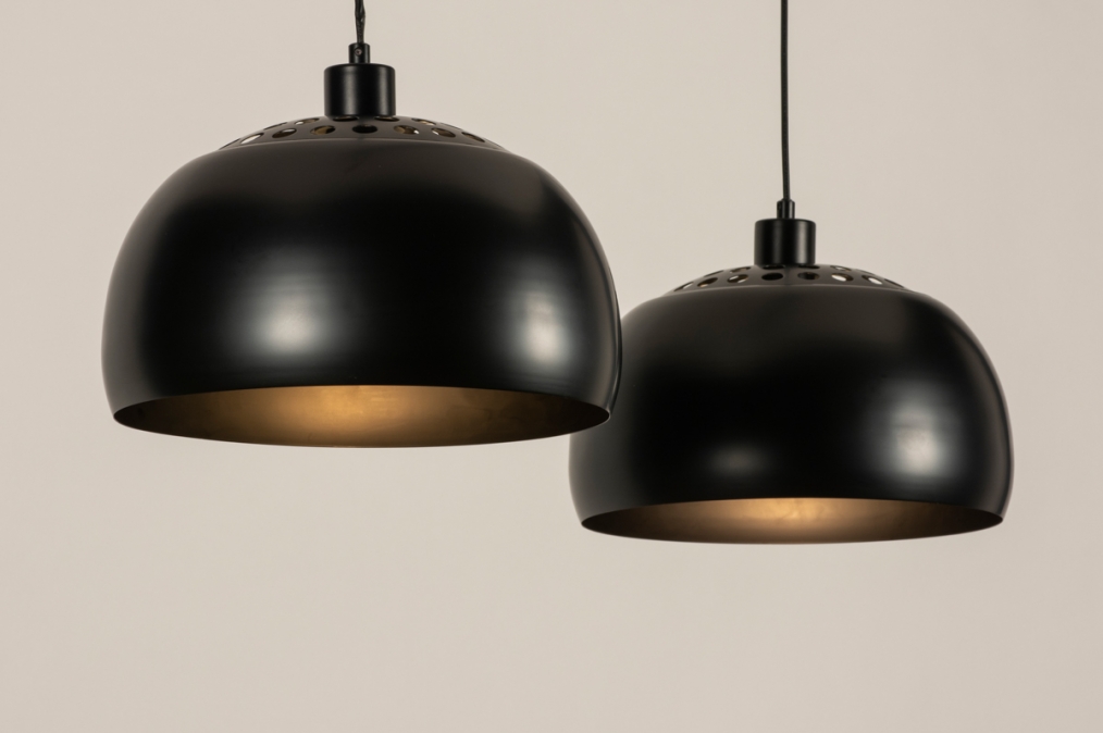 Hanglamp 31200: modern, retro, metaal, zwart #0