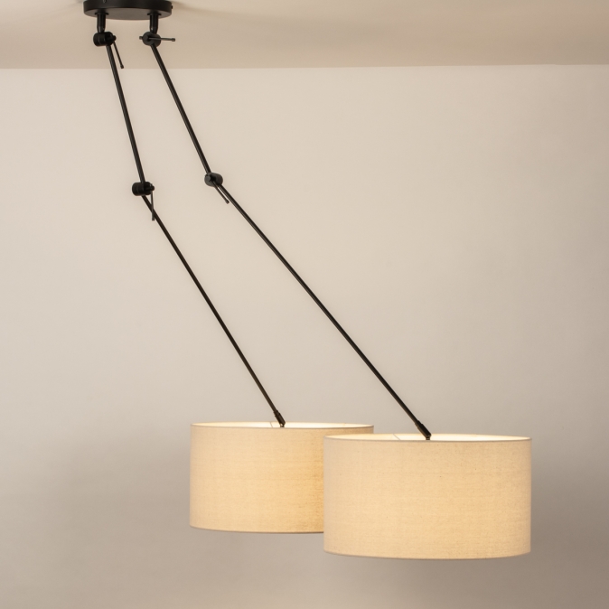 Keuze een beetje van nu af aan Hanglamp 31255: Landelijk, Modern, Eigentijds Klassiek, Stof