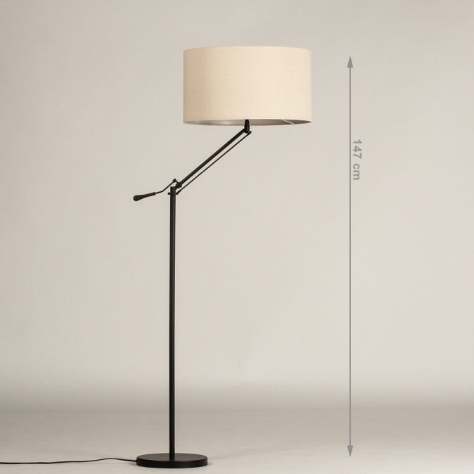 Vloerlamp 44x33,5x184 cm GIRAFFE zwart kopen? Groot assortiment