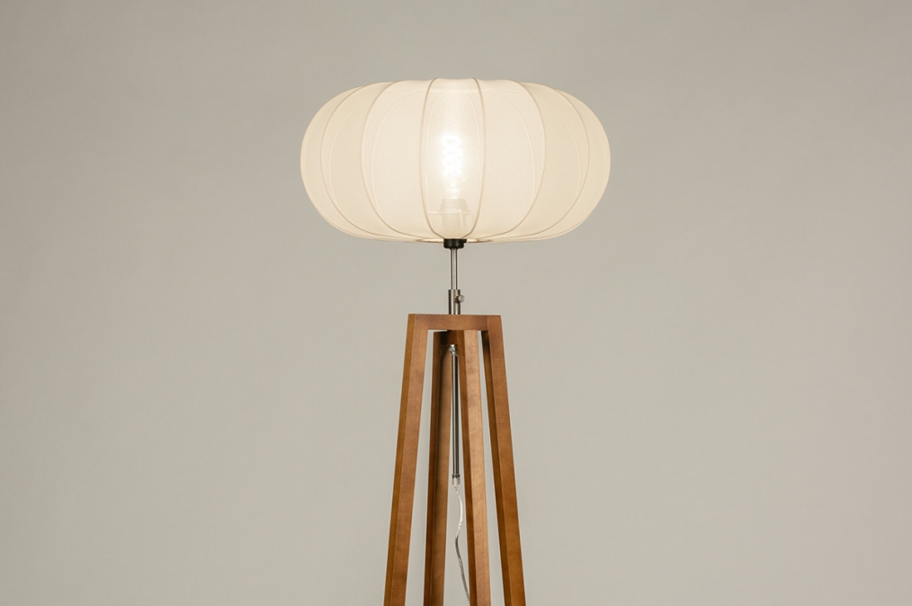 Vloerlamp 31280: Landelijk, Modern, Hout,