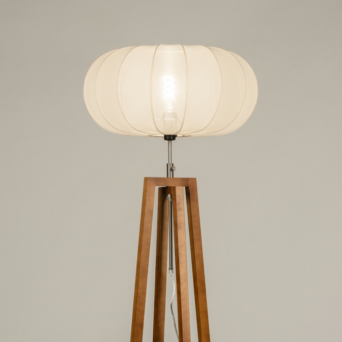 Houten Lampen - Mooie houten lampen in een Moderne Woning