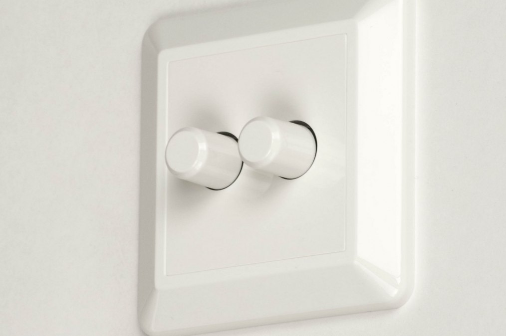 Verovering Allemaal Ezel Dimmer 66010: Kunststof, Metaal, Wit, Glans